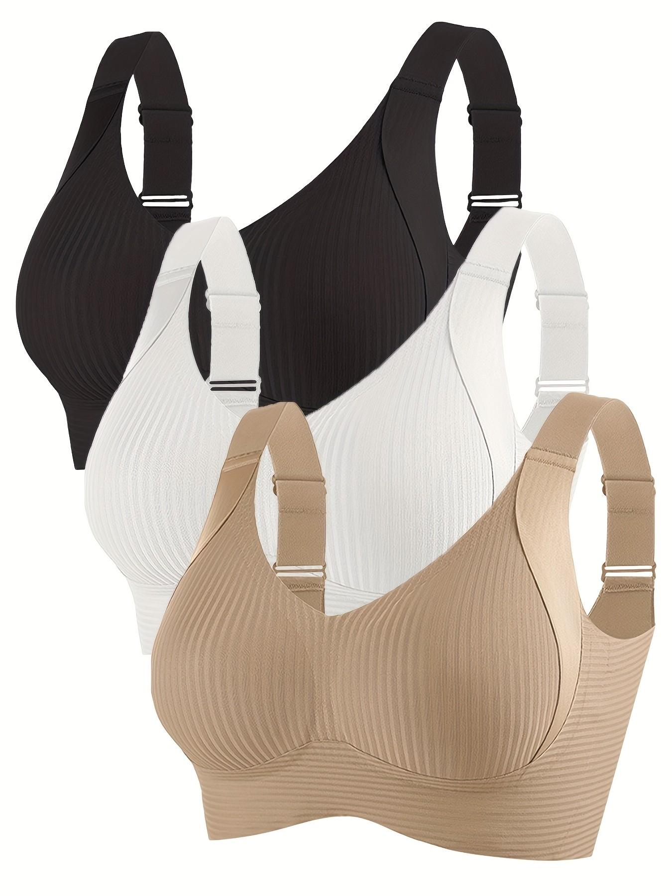 Women's Seamless Wireless Bra, Full Coverage Push-Up Design, No Steel Ring, Smooth Soft Breathable Fabric, All-Year Comfort