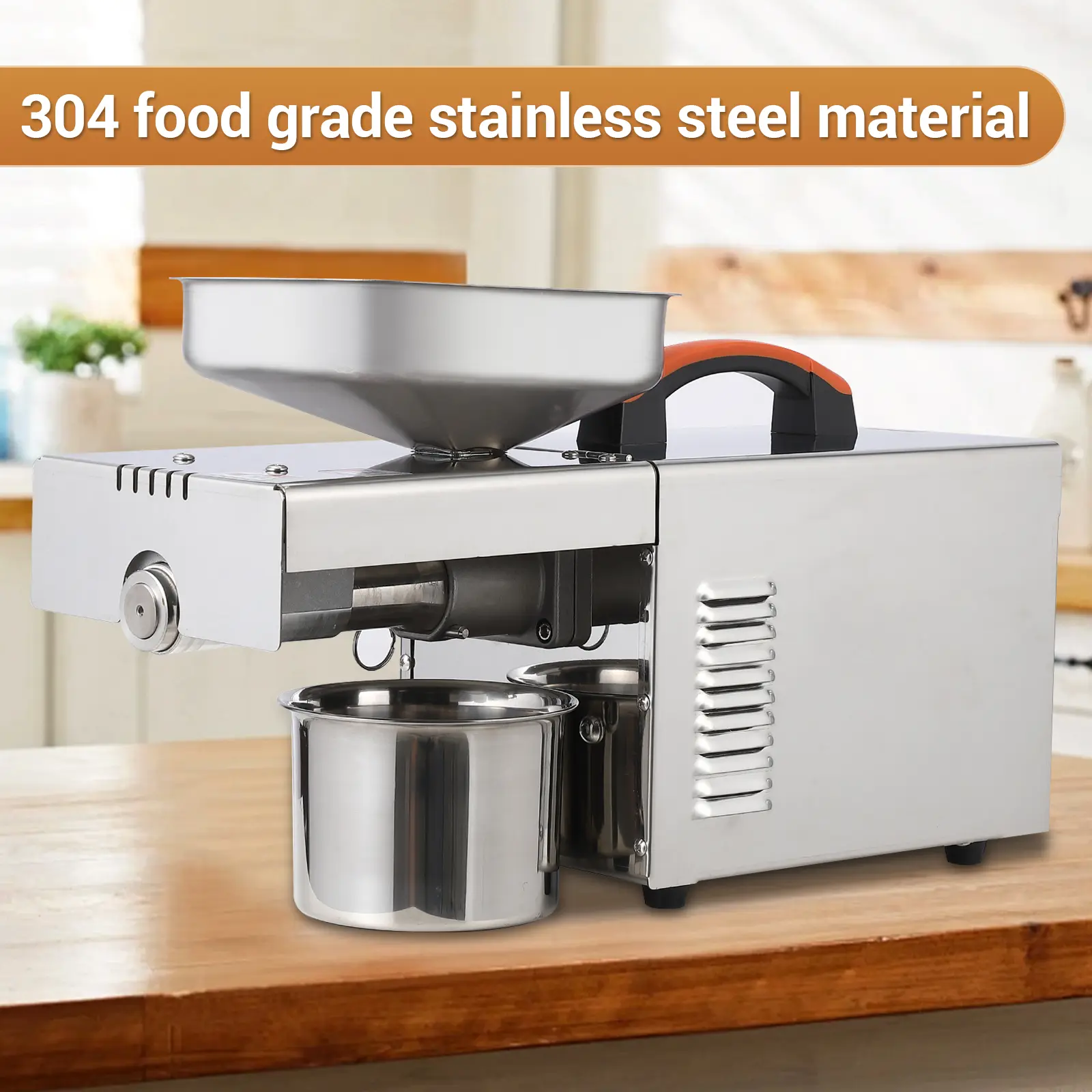 900W Electric Oil Press Machine for Food Processor – Automatic Cold & Hot Press, 304 Stainless Steel, Temperature Control, Efficient Oil Extraction for Groundnuts, Sesame, Walnuts, Almonds, Pumpkin, Rapeseed – Home Use