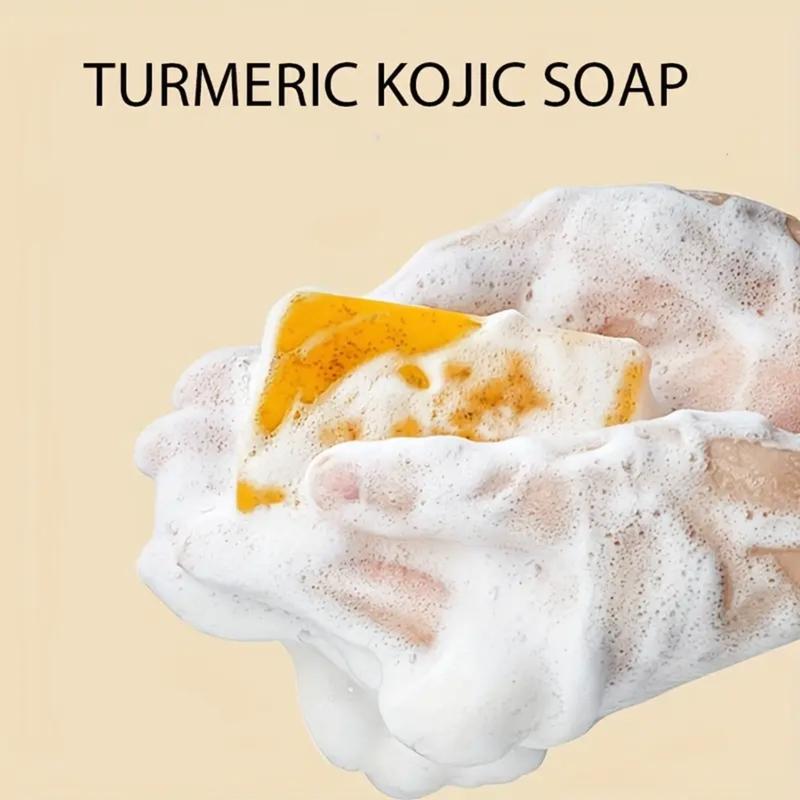 2/3/5pcs Turmeric Soap Lemon Soap Kojic Acid Soap, 100g Per Bar, Alcohol-Free Suitable for All Skin Types, Deep Moisturizing Cleansing Hand Face Wash