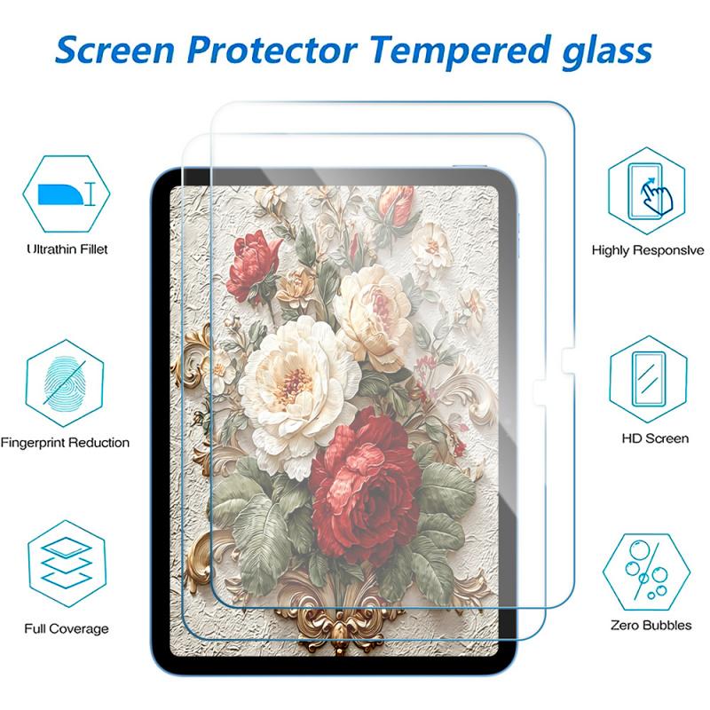 2-piece set suitable for iPad 10th/11th A16 tablet screen protector, high-definition transparent, effective anti-fingerprint. Provides thoughtful protection for the screen.   For ipad 10th 11th A16 Ipad Tablet Accessories