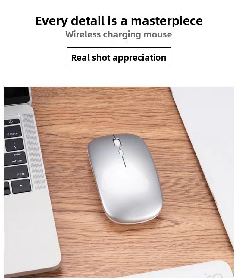 Wireless Bluetooth-compatible Dual Mode Mouse, Charging Display Screen, Silent, Laptop, Desktop Computer, Phone, Tablet Compatible, Lightweight Design
