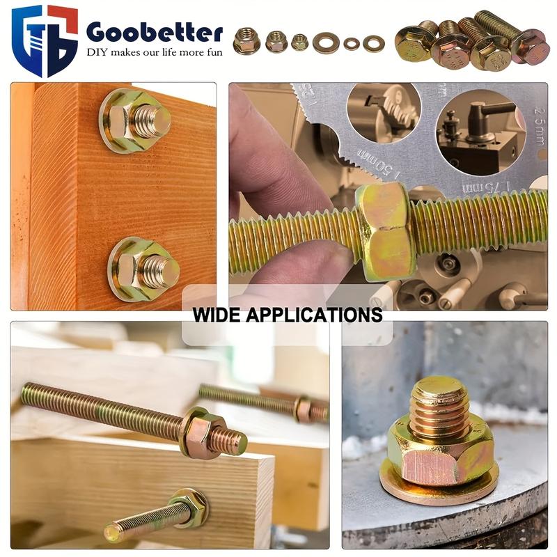 549pcs Metric Fange HexBolts, Nuts &Washers Assortment Kit,M6 M8 M10 Sizes, Class 8.8 AlloySteel, ZincPlated, for DlY, HlectronicsHousehold Appliances &CommunicationEquipment