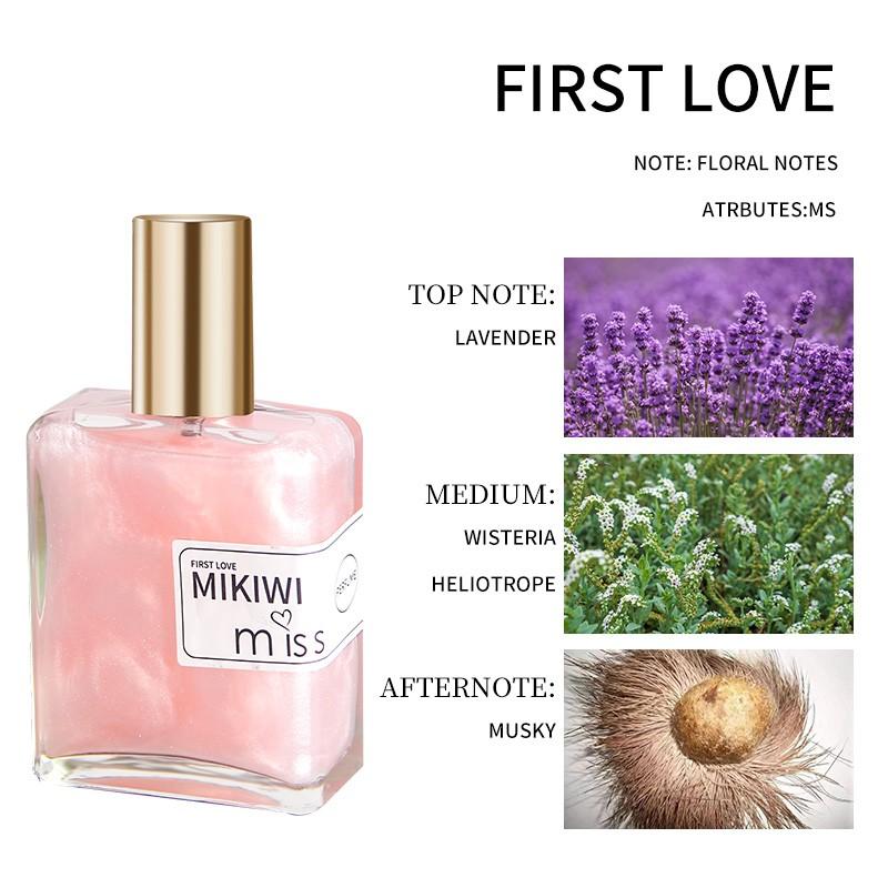 Mikiwi Unisex Perfume Set, Long-Lasting Fragrance Spray, 3 Scents Dream Lover/first Love/ Wave, Luxurious Floral Woody Gift Set