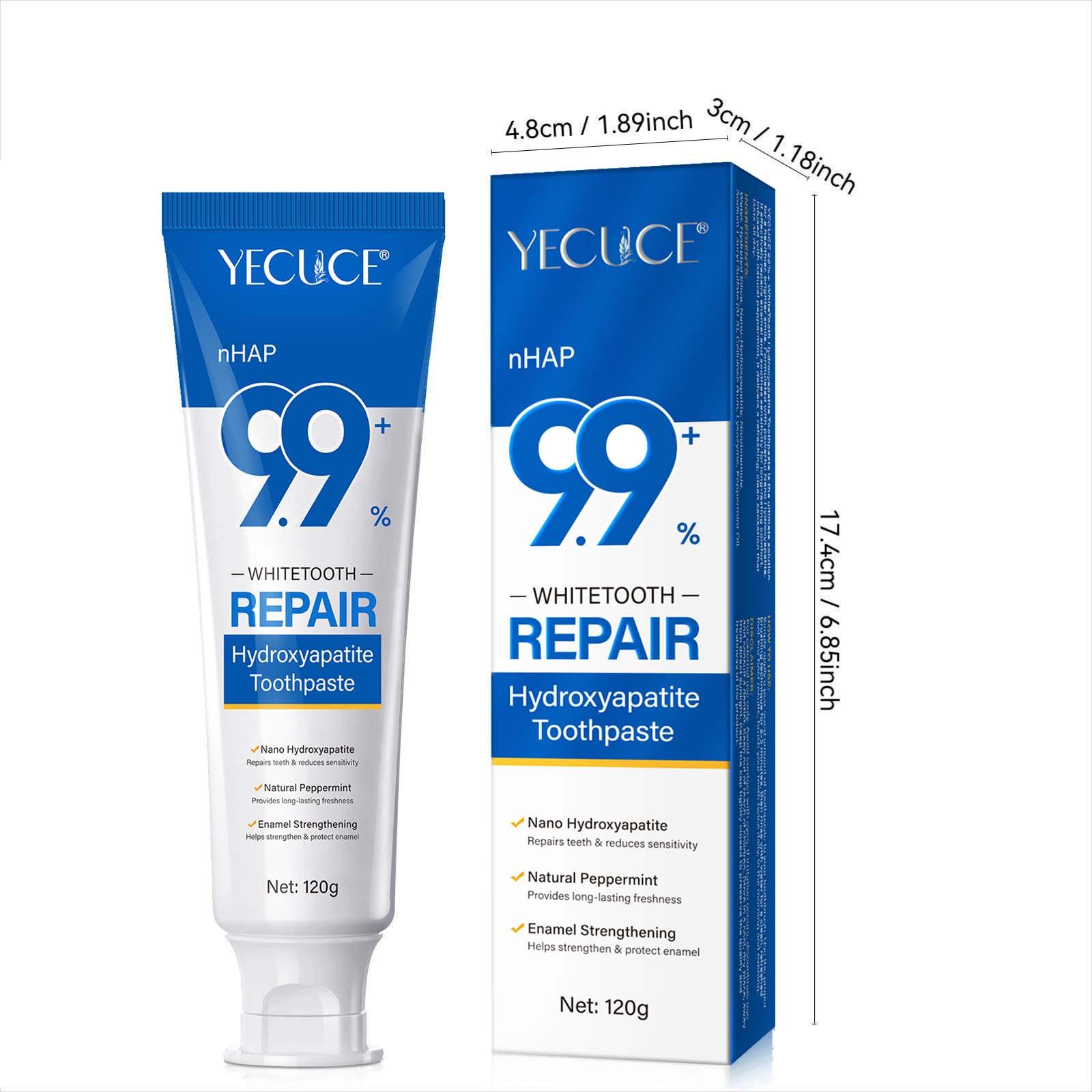 Nano Hydroxyapatite Remineralizing Toothpaste for Sensitive Teeth Care, Fluoride-Free Fresh Flavor Balm, Protects Enamel, Promotes Confidence Smile