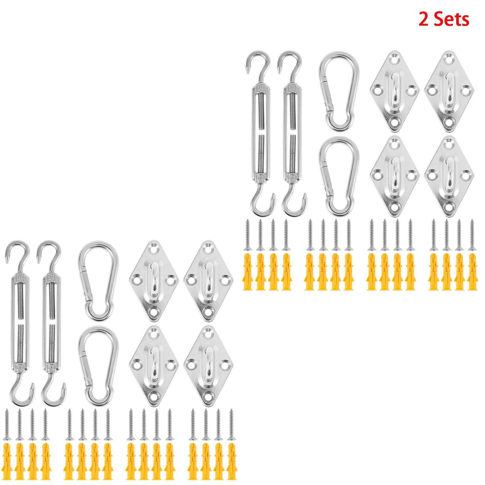 Awning Install Attachment Set Heavy Duty Sun Shade Sail Stainless Steel Hardware Kit for Home Garden Sunshade Outdoor Fixing Accessories