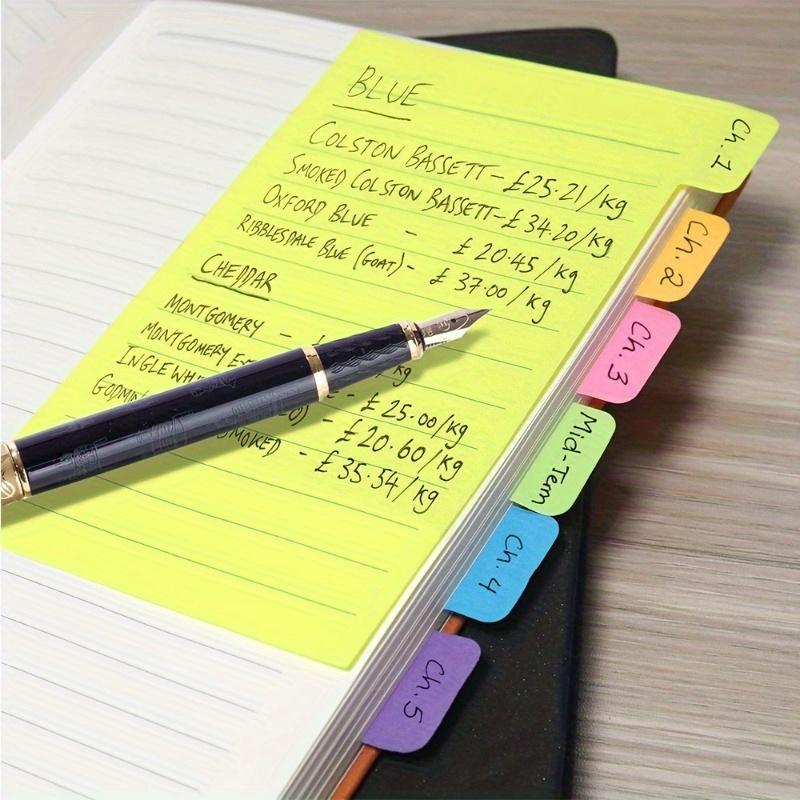 Color-coded Sticky Notepad, 1pc Self-adhesive Index Tabs & Notes for Organization, Student & Office Supplies with Removable Labels