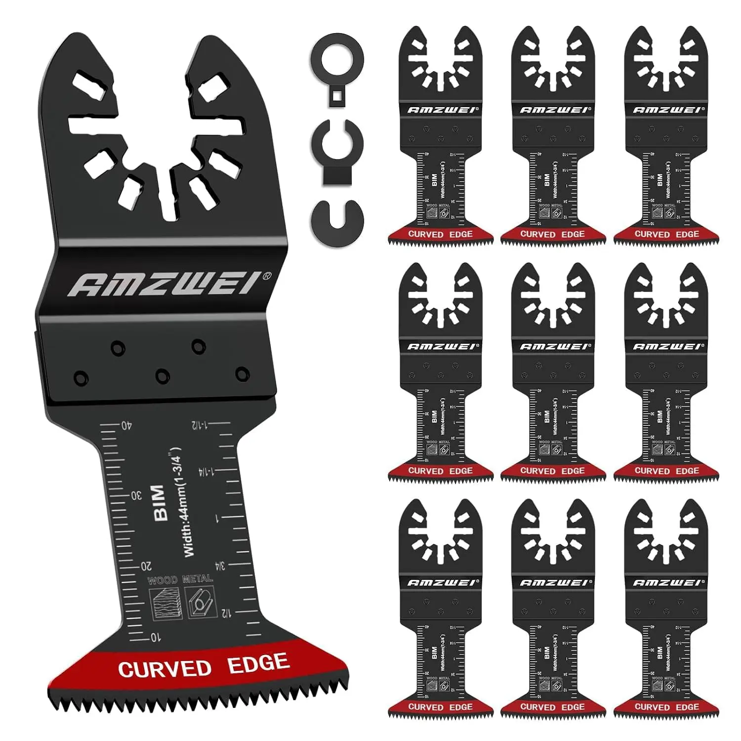 10PCS  Oscillating Tool Blades for Cutting| Compatible with,,,, Soft/ /Wood Cutting, Curved Edge