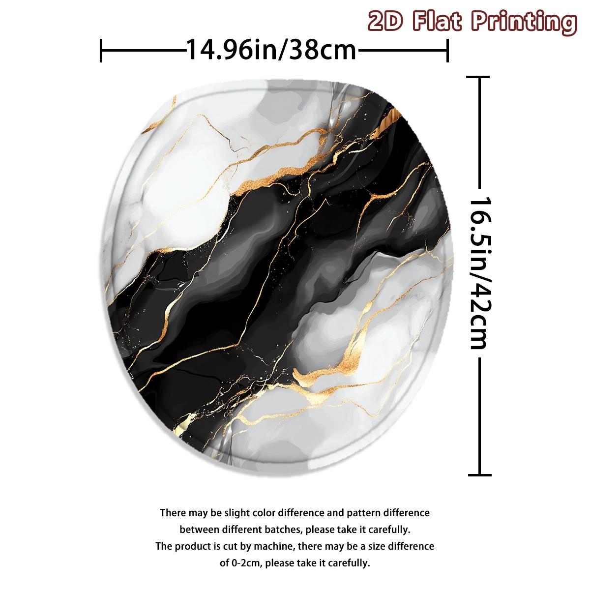 4PCS Marble Shower Curtain set, Black White and Gold Marble Bathroom Decor, Accessories with Bath Mat, U-shaped Mat, Toilet Lid Cover, 12 Hooks 180x180cm Curtain, Luxury Stone Aesthetic, Home Decor, bathroom accessories
