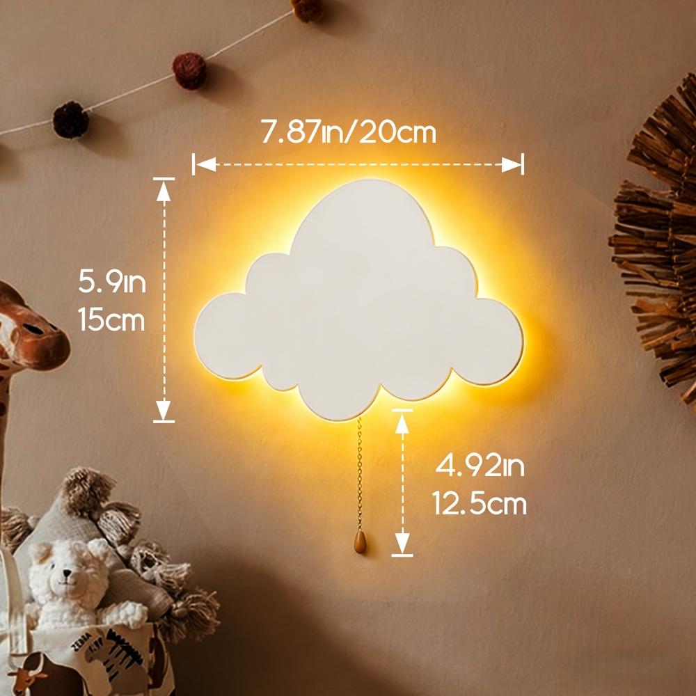 1pc Star And Cloud Wall Light,  Include Star, Cloud, Moon, Butterfly Shape, Home Decor, Wall Hanging Ornaments, Party Night Lights, Birthday Party, Room Ambiance Lighting, Creative Surprise Decoration Props, Battery-Operated (Batteries Not Included)