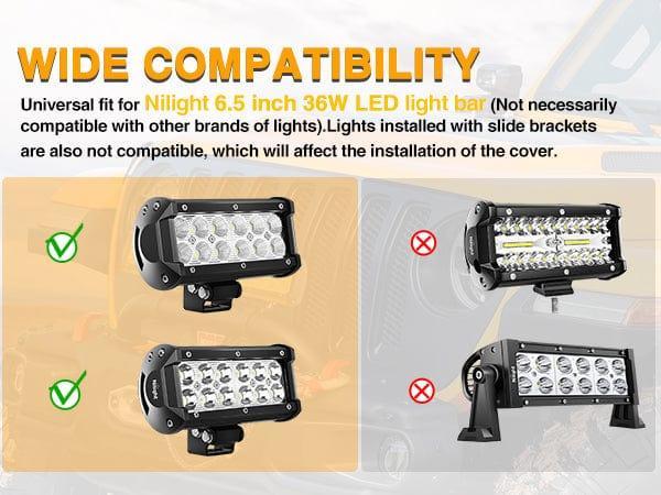 Nilight 2Pcs 6.5 Inch Double-Row LED Light Bar Covers, 5.2inch*3inch*0.6inch Amber PC Plastic, Protective, Waterproof, Easy to Install, Decorates Vehicle Appearance, Boosts Fog Visibility, Ideal for Offroad Lights Use, Easy Install, Improves Visibility In Nilight 2Pcs 6.5 Inch Double-Row LED Light Bar Covers, 5.2inch*3inch*0.6inch Amber PC Plastic, Protective, Waterproof, Easy to Install, Decorates Vehicle Appearance, Boosts Fog Visibility, Ideal for Offroad Lights Use, Easy Install, Improves Visibility In