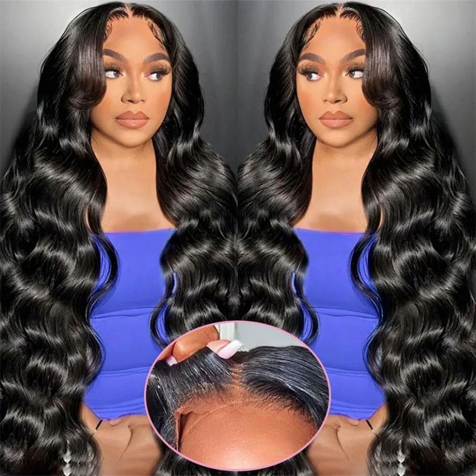 Bling Hair 6x4 7x5 9x6 Ready and Go Glueless Wigs Human Hair Pre Plucked Pre Cut HD Lace No Glue Body Wave Lace Front Wigs for Women Human Hair Glueless with Natural Hairline 150% Density SpringStatements