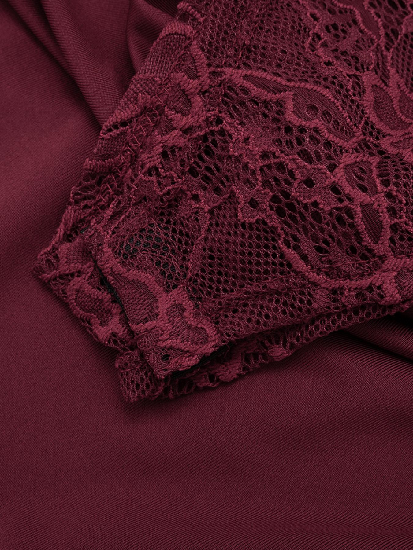 Women's Sexy Slim-Fit Lace Spaghetti Strap Sleeveless Dress, Summer & Fall Fashion, Thin Fabric Patchwork Design, Perfect for Casual Wear