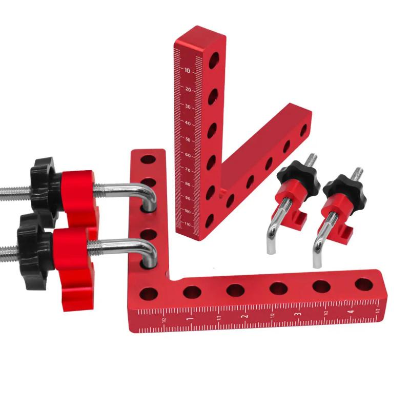 7-piece set of 90-degree precision right-angle jigs, carpenters holding fixing jig tools, jig support molds, and clip buckles are suitable for precise carpenter's corner operation of photo frames/boxes/cabinets/drawers, Clamp With Thread