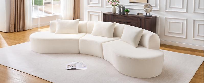【Valentine's Day gift】ONBRILL Cloud Sectional Couch,Modern Modular Sofa with Deep Seat,Upholstered Chenille Boneless Upholstered Couches for Living Room,No Assembly Required