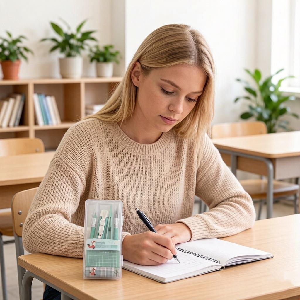 Mint Craft Knife Set, Transparent Storage Box + Grid Cutting Pad + Multiple Blade Sizes, Portable Precision Cut Tool, Cutting Supplies