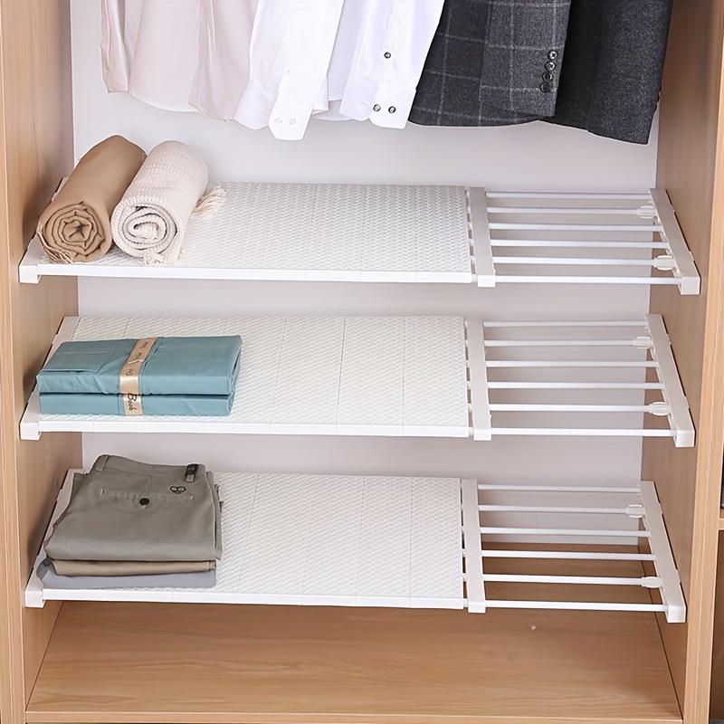 1pc Shelf Rack Cabinet Layered Storage Organizer, Closet Partition Holder, Clothes Kitchen Cabinet Divider, Display Shelves, Closet Organiser