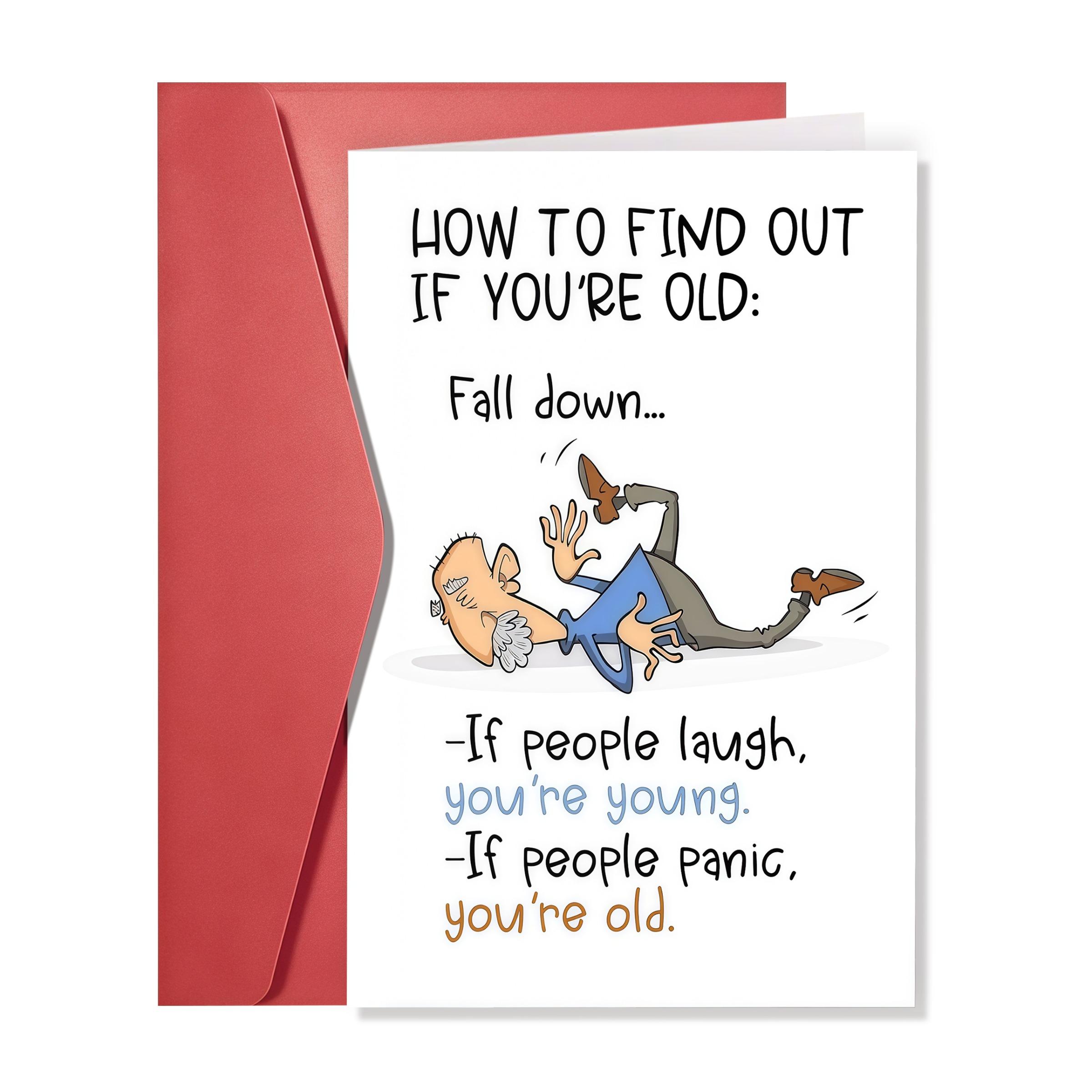 1pc Funny Birthday Card for Grandpa, Grandpa Birthday Card, Getting Older Birthday Cards For Old Friend, Humorous Gift Cards for Old Age, Funny Getting Older Birthday Cards for Friend, Birthday Gifts for Men | Grandpa | Dad | Him, Decorations for Men