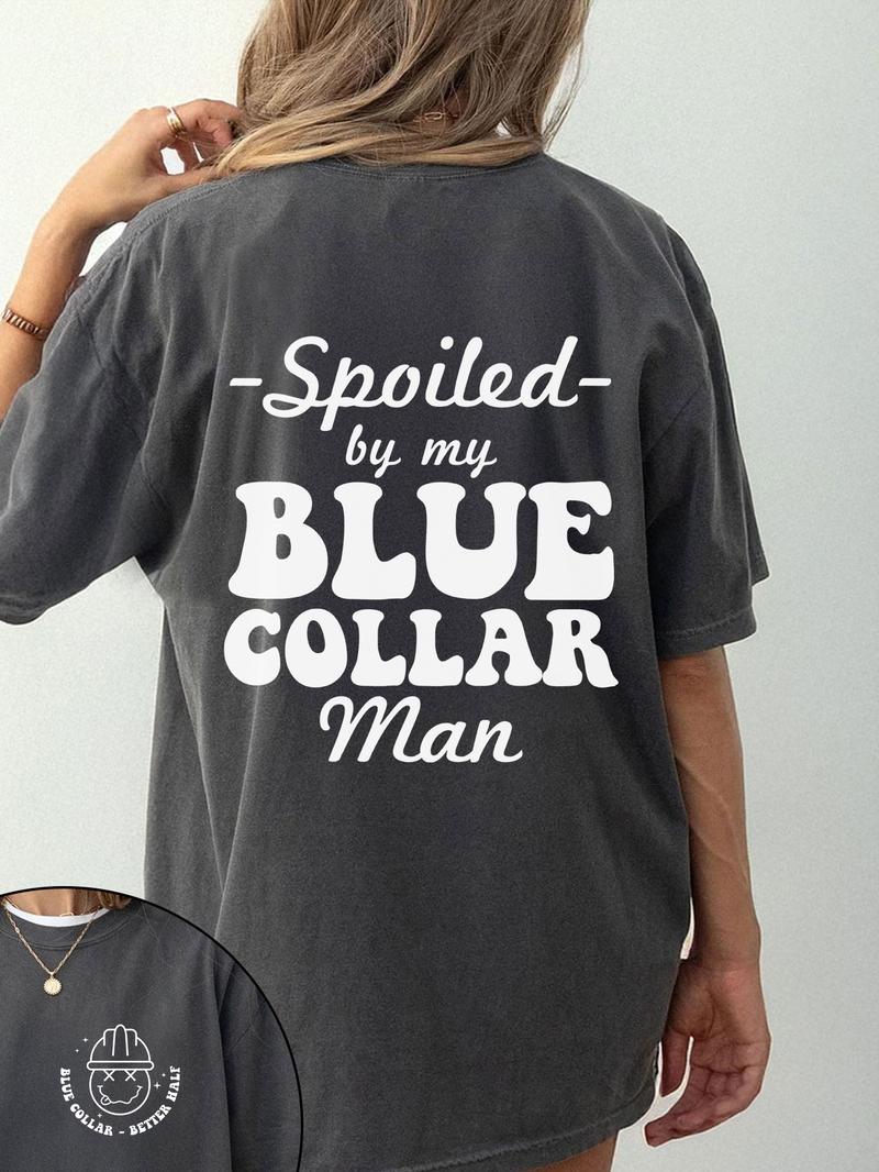 Women's Cartoon Face & Slogan Print Drop Shoulder Tee, Casual Comfy Round Neck Half Sleeve T-shirt for Daily Wear, Vintage Graphic Tees, Women's Top for All Seasons