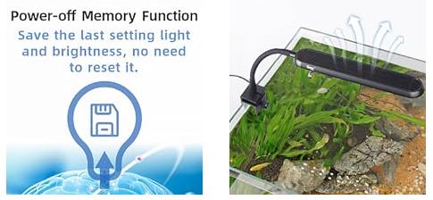 hygger Clip-on Aquarium Light with White Blue Red LEDs Fish Tank Lighting Built-in Timer 5 Brightness Levels