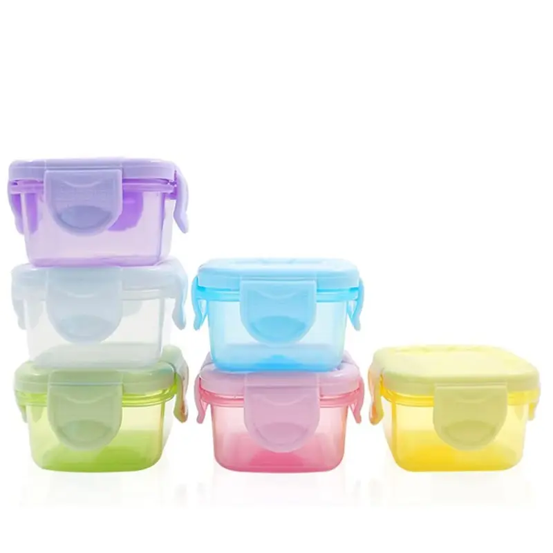 Mini Colorful Airtight Food Storage Plastic Storage Box, Leak-Proof Sealed Small Container, Ideal for Snacks, Seasonings, Jewelry, Tiny Accessories