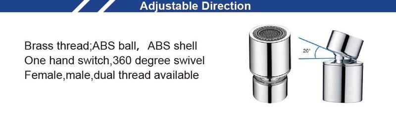 Hibbent NSF Certified Faucet Aerator, CUPC Certification 360 Degree Swivel Kitchen Sink Aerator, Dual-function 2-Flow Sprayer Faucet Head, Faucet Replacement Part 55/64 Inch Female Thread - Chrome