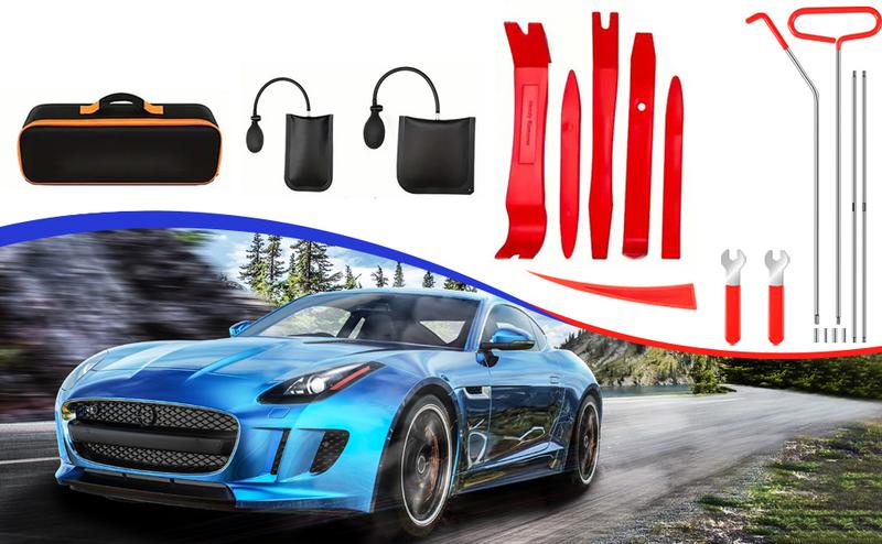 Car Repair Tool Kit Portable Automotive Tool Set With Carrying Bag For Cars & Trucks Professional Emergency Car Tools Door Dent Repair Tool