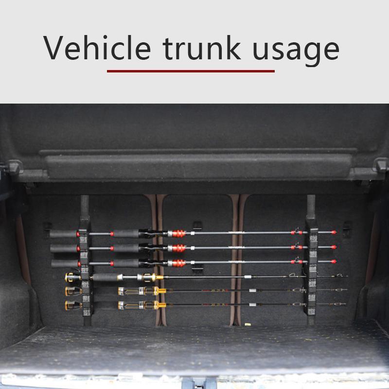 Wall Mounted Fishing Rod Holder, 6 Hole Fishing Rod Rack, Fishing Rod Display Rack, Fishing Accessories for Home and Office, Organiser