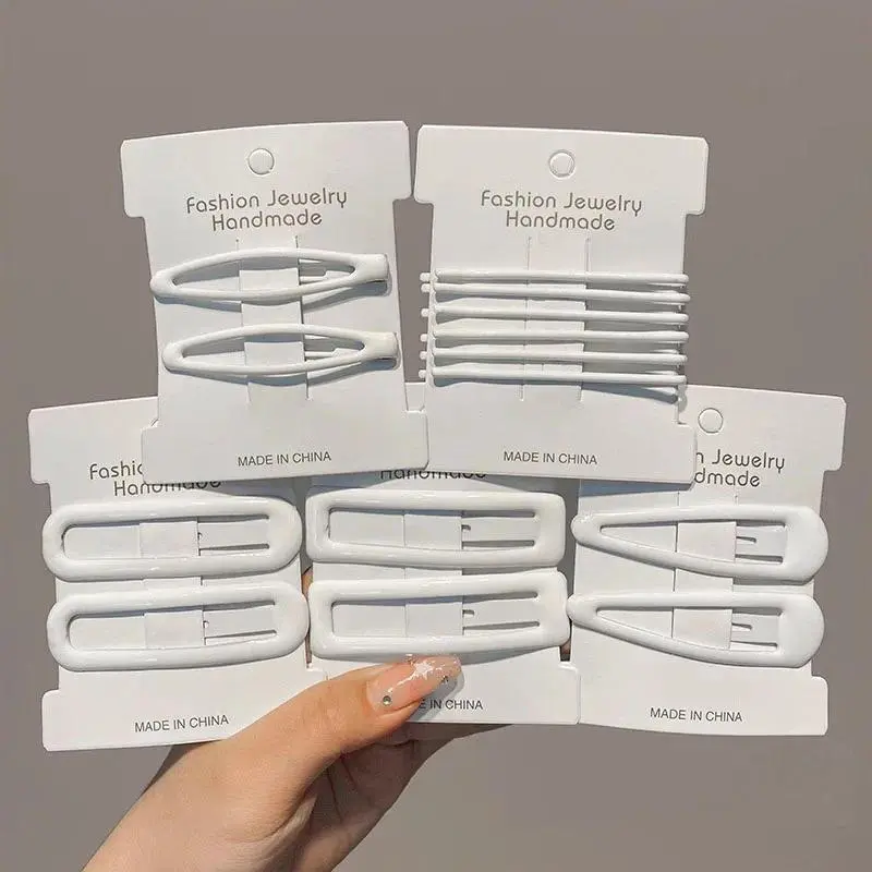 4-6pcPractical White Color BB Hairpin Hair Side Clips for Girls Women Nurse Korean Hair Accessories