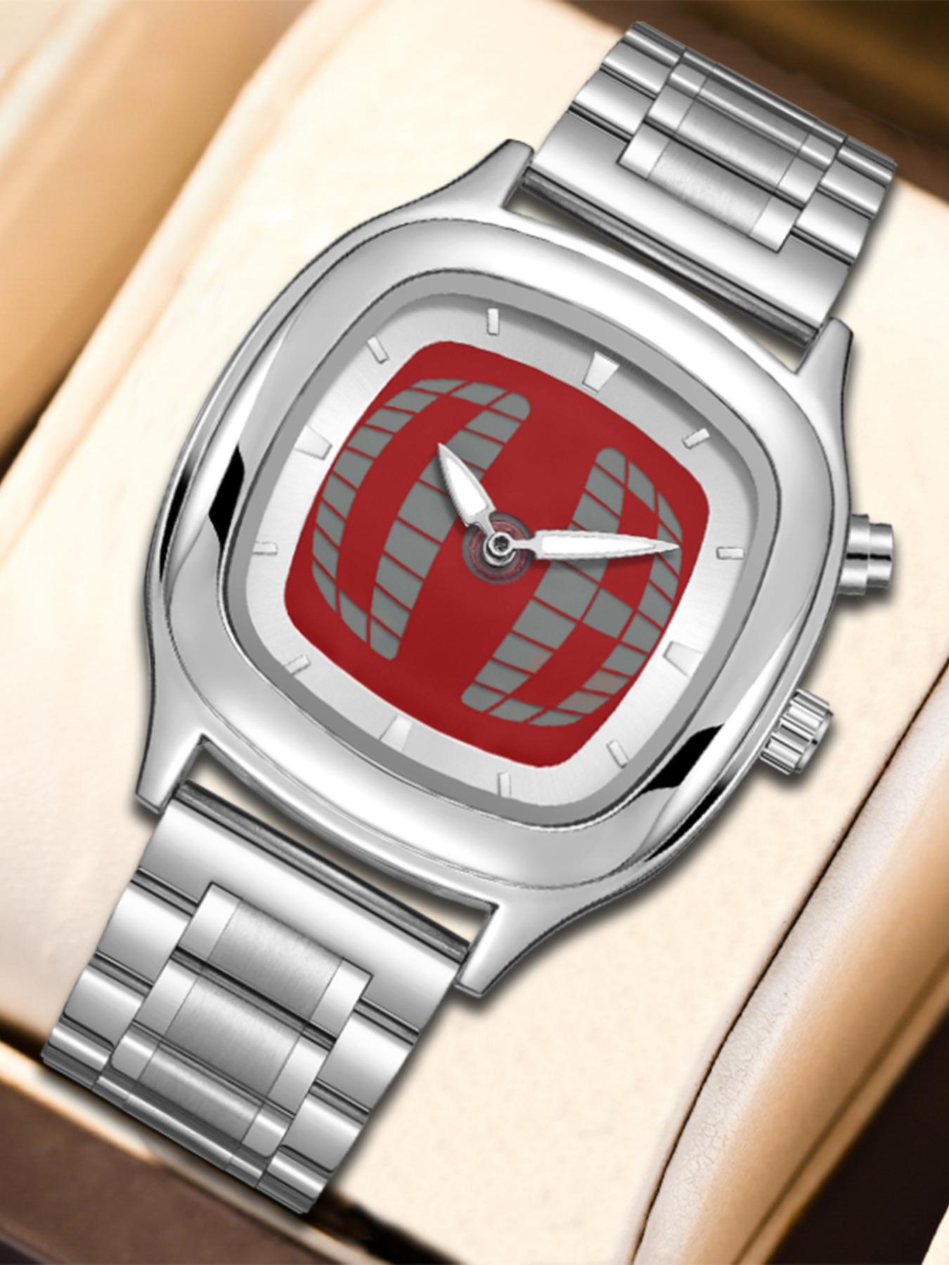 Men's Quartz Watch, Dual Battery Dual Movement Electronic Screen, Waterproof Luminous Fashion Business Stainless Steel Wristwatch Business Fashion Watches