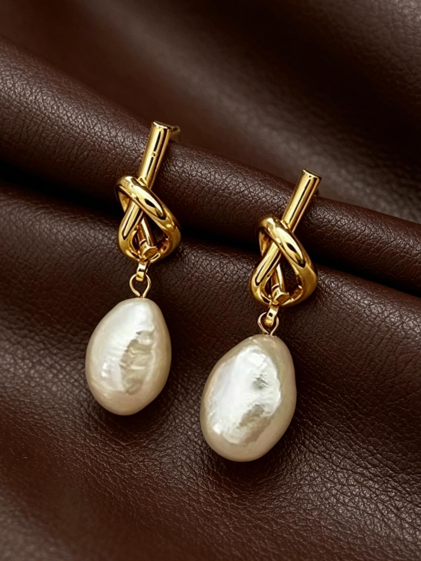 Elegant Knot Design Earrings, Fashion Jewelry for Party, Daily Clothing Decor, Trendy All-match & Exquisite Jewelry for Birthday Gift, High Quality Earrings