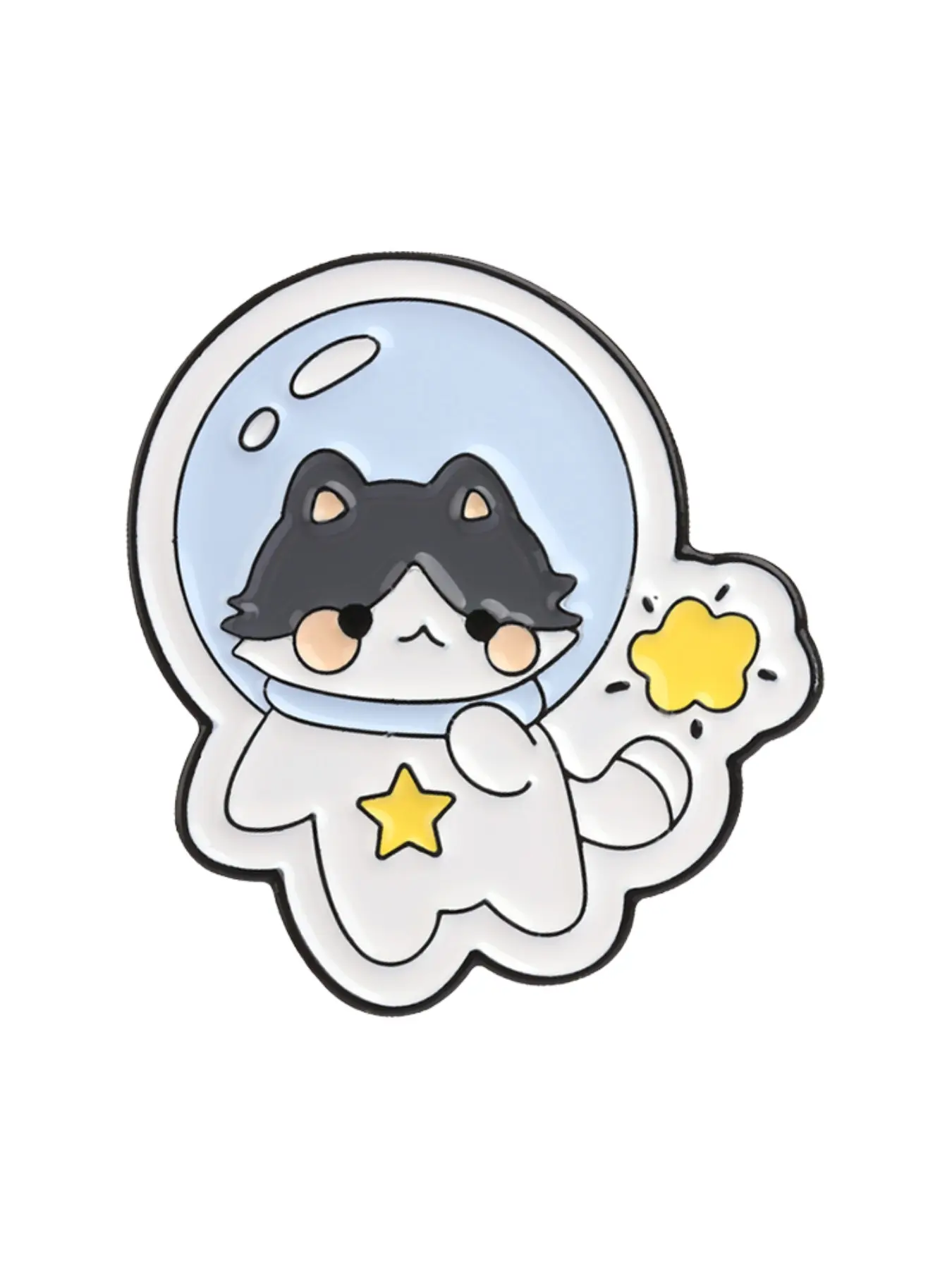 Cute Cartoon Astronaut Cat Enamel Brooch, Animal Alloy Lapel Pin, Fashion Accessory for Backpacks, All Seasons Party Style