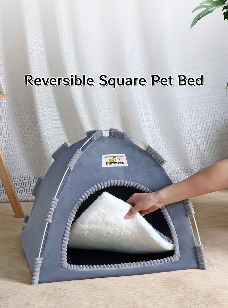 Foldable Pet Tent -Indoor Bed With Double-sided Cushion - Pet Tent for Cats ,Puppies, Rabbits, Guinea Pigs, Hedgehogs, and Other Small Animals,Cat House