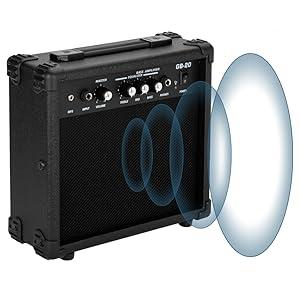 Ktaxon 44in Electric Bass Guitar Full Size Flame Design Bass Set with 20 Watt Amplifier, Portable Bass Bag, Superior Amp Wire, Adjustable Guitar Strap, Plectrum, Wrench Tool(Matte Black)