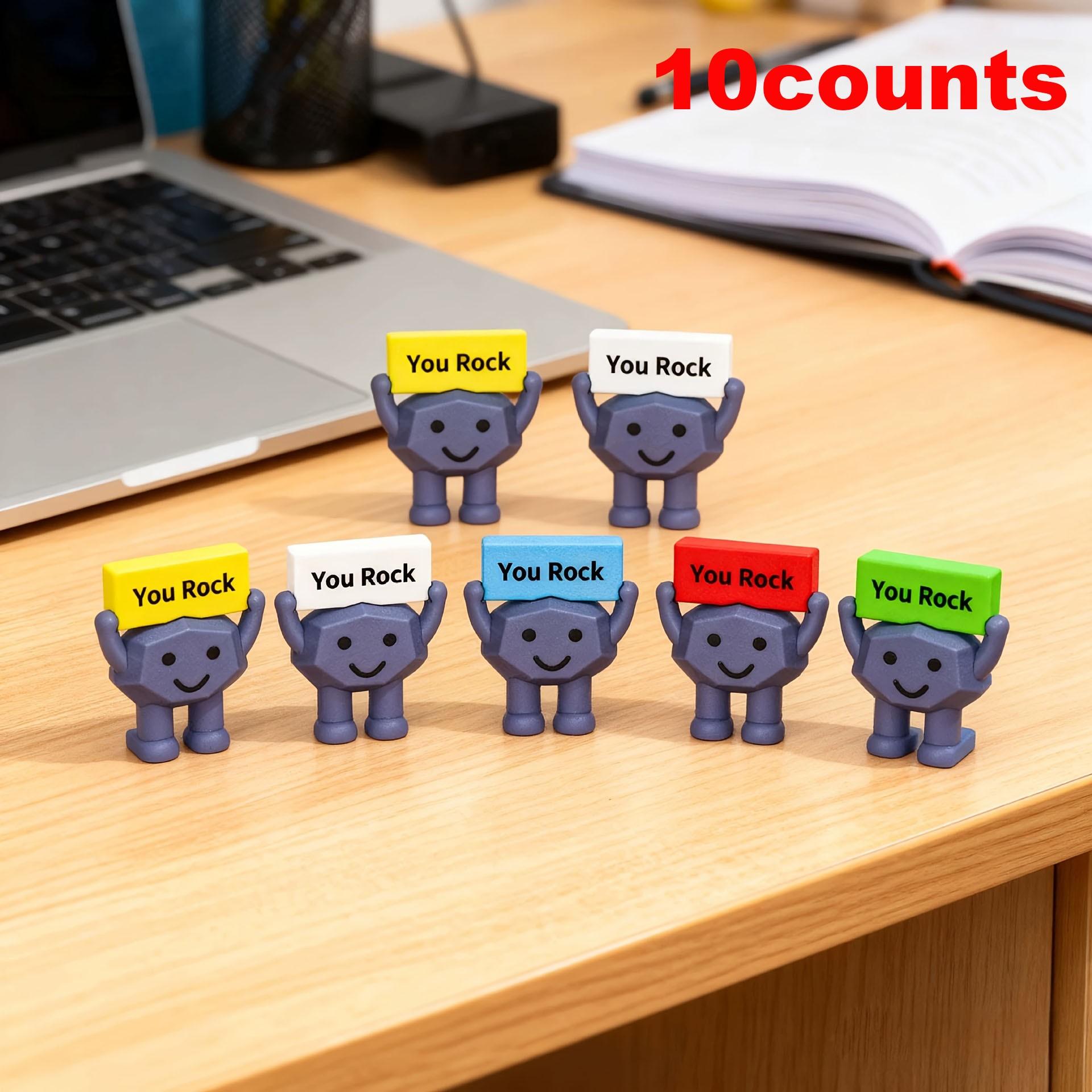 Random 10 Mini Inspirational Figurines Decorations, Encouragement Birthday Gifts for Colleagues Employees Teachers, Christmas Graduation Presents