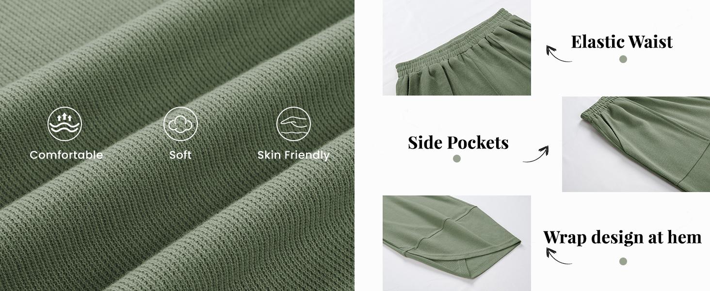 Tanming Women’s Harem Barrel Wide Leg Pants Elastic Waist Baggy Loose Fit Casual Jogger Sweatpants with Pockets Beach Street Coffee Teacher Outfits