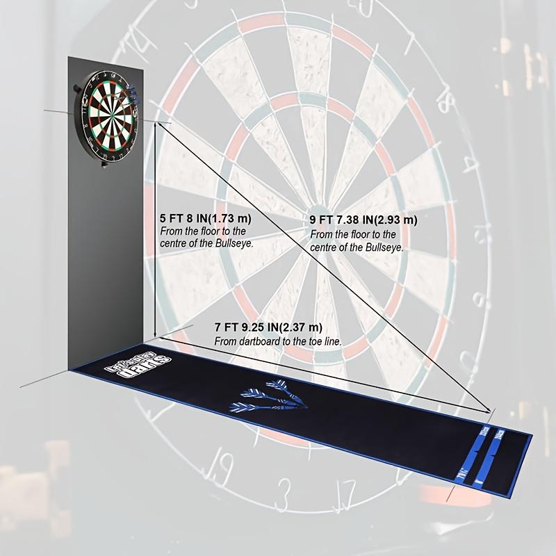 1 Professional Dartboard Mat | Darts Gear, Steel and Soft Darts Compatible, Includes Toss Line, Protects Floor and Dart Tips, Polyester Fiber