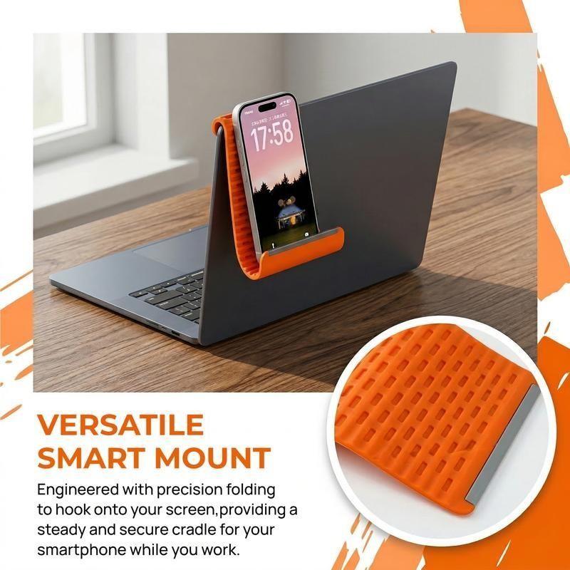 Flexible Silicone Aluminum Phone Stand, Bendable Rollable Foldable Design, Universal Adjustable Anti-Slip Desktop Mount, Portable Ergonomic Holder