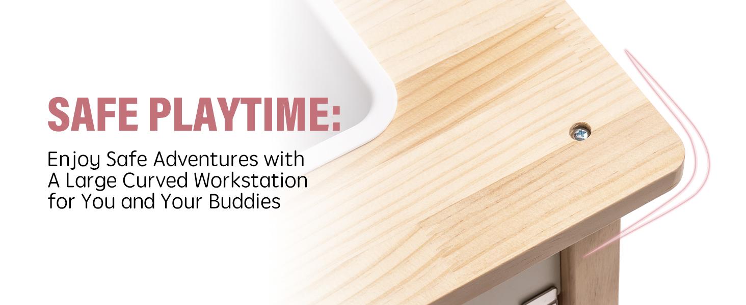 Robud Wooden Kitchen for Kids Play Kitchen Toy Kitchen Set with Realistic Features, Includes Plenty of Play Features, Ages 3+