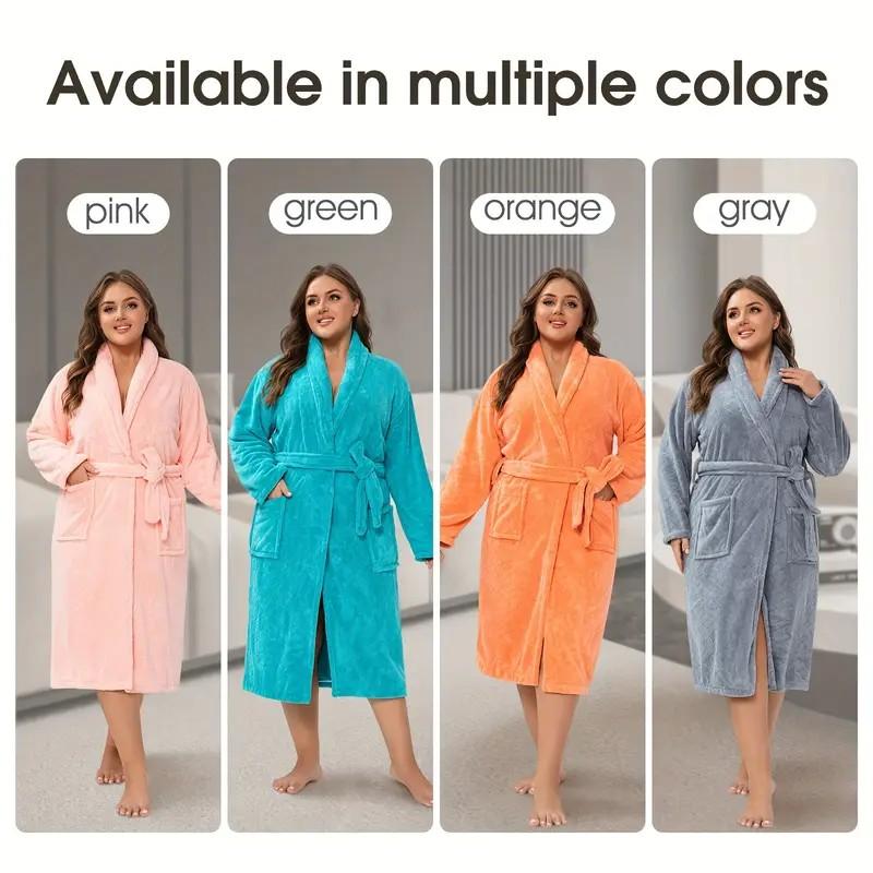 Women's Oversized Bathrobe Set, Bath Robe + Dry Hair Cap, Thickened Home Travel Steam Spa Use, Reusable Bathrobe