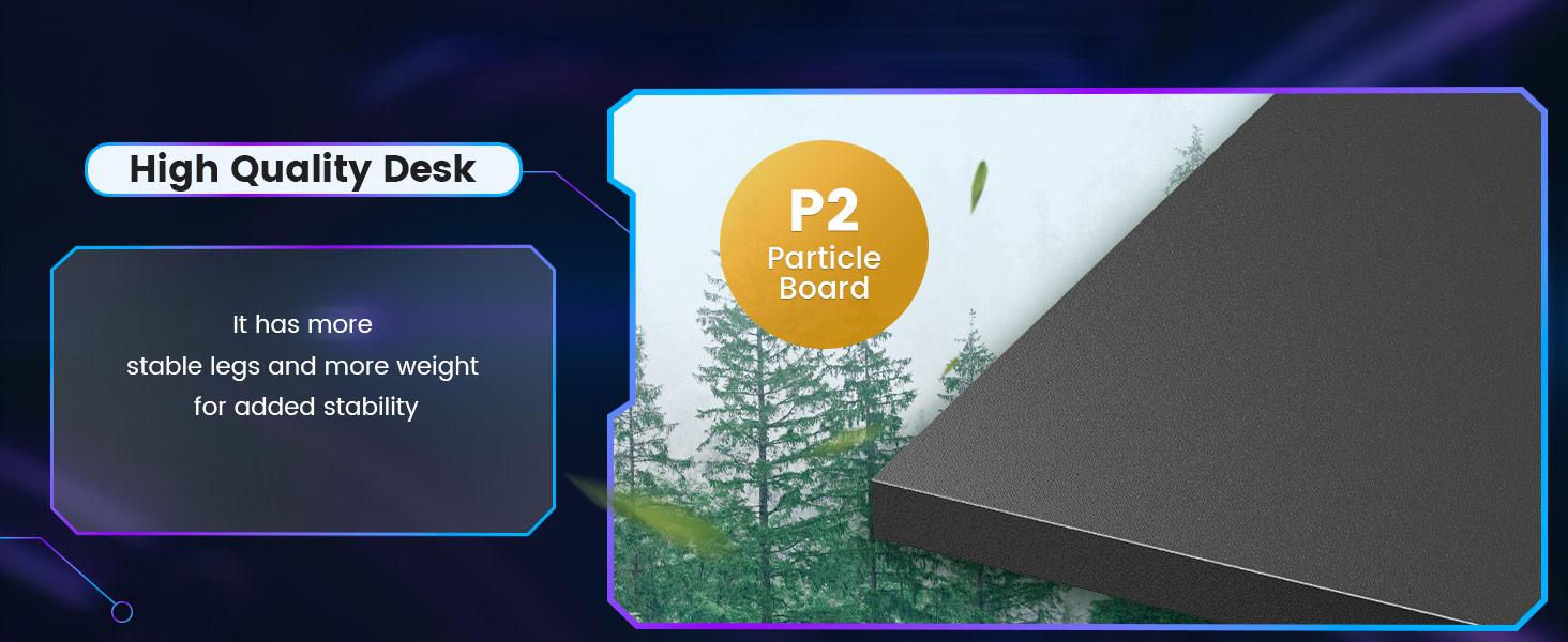 SEDETA 55-inch Gaming Desk with LED Lights and Storage Shelf, Computer Desk with Monitor Stand Power Outlet and Cup Holder Modern Metal Gaming Desk Heavy Duty Table