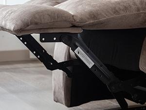 [SpringStatements] Manual Reclining Sofa for Living Room, Extra-Wide Modern 2-Seat Reclining Sofa, Breathable Fabric and Padded Cushion, Light Brown