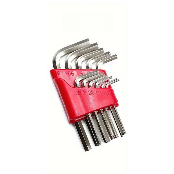 11 Piece Hex Wrench Set, Compact Portable Allen Key Tool Kit, Manual Hand Tools for DIY and Home Repair, Essential Hardware Accessories