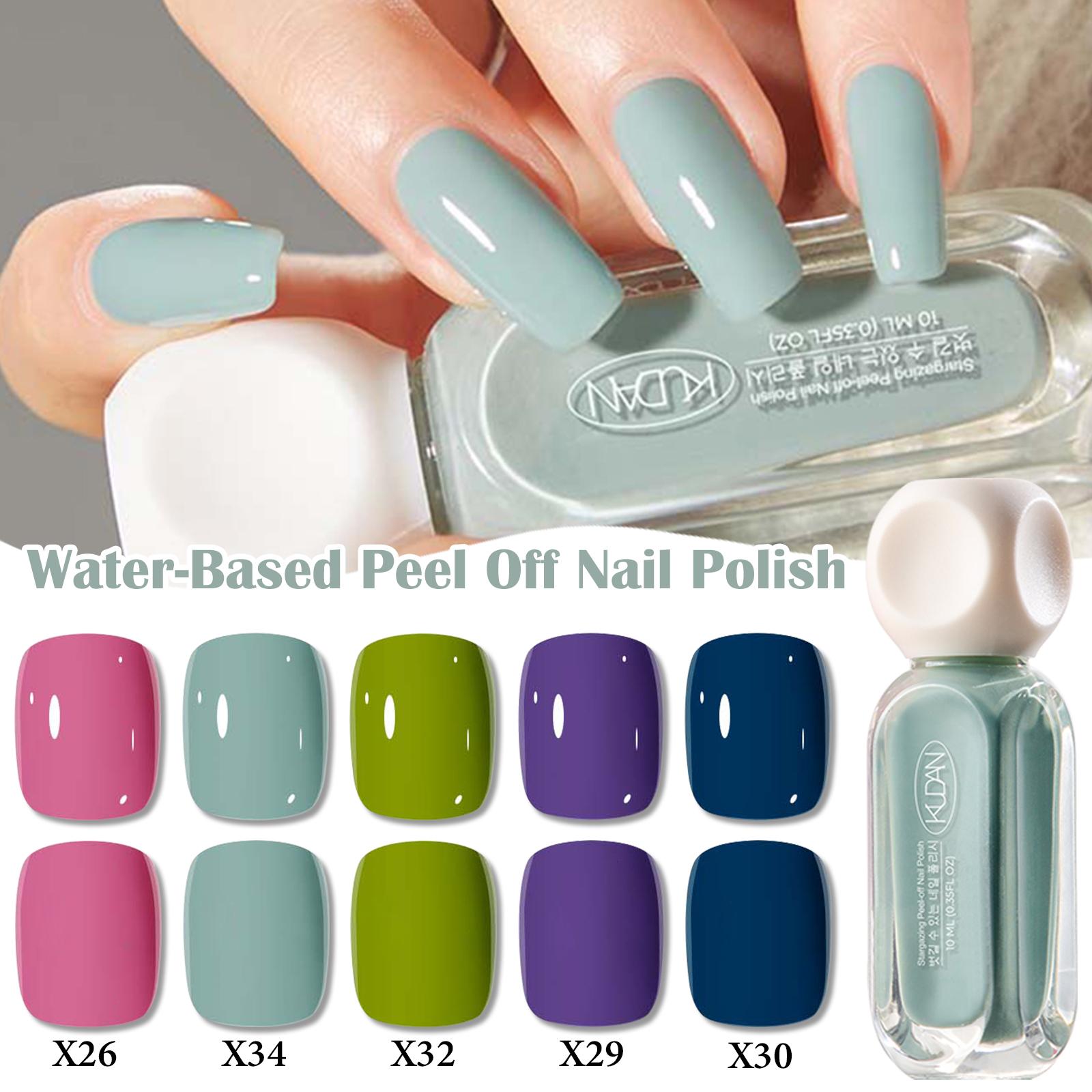 Quick Drying Nail Polish Set, 5Count/Set New Trendy Nail Polish Varnish, Alcohol-free|Odorless|No-bake|Water-Based|Peel-off|Easy-to-Apply|Multicolor, Suitable for Daily Nails & Festival Nails,Nail Art Supplies for Women & Girls, Nail Manicure