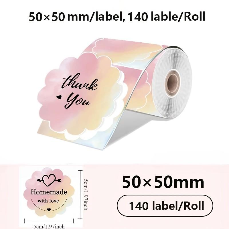 Phomemo M Series Label Maker Thermal Labels, Thermal Printing Labels, Roll Labels, 1.96"x1.96" Compact Size Ombre Stickers, Easy Peel & Stick, for Home, Office, Gift Tags, Product Labeling