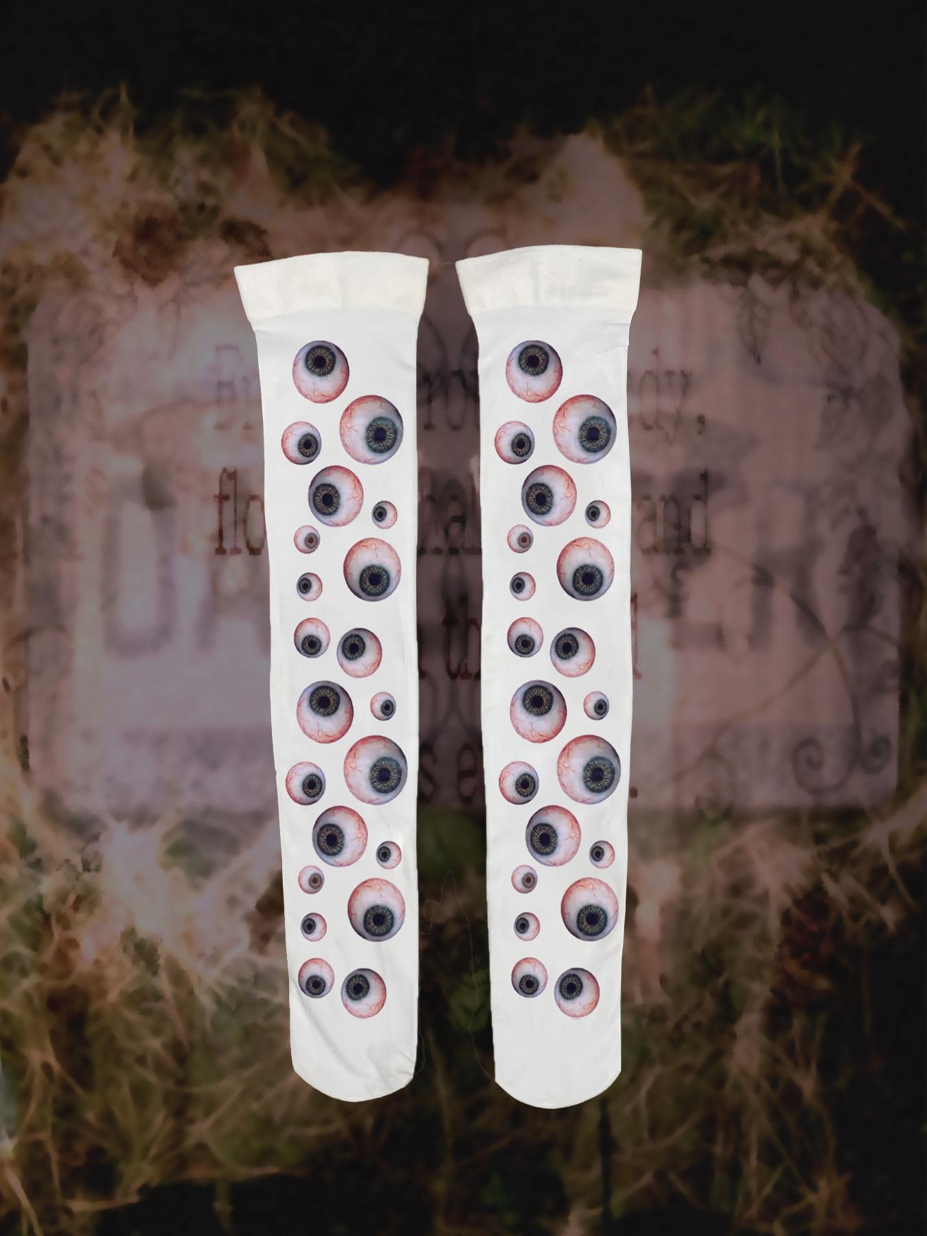 Y2K Style over Knee Socks with Pearl Print, Fashionable High-Waisted Stockings for Summer, Trendy Footwear Accessory, Thigh High Stockings