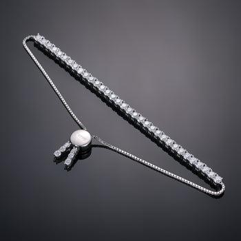 【#B97】2mm to 4mm Shiny Synthetic Moissanite Tennis Chain Bracelet Necklace 925 Sterling Silver Women Fine Jewelry Gift Party Everyday