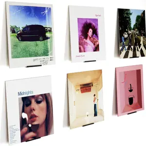 Vinyl Record Display Shelf - Set of 6 Wall Mounted Holders for Floating Record Display