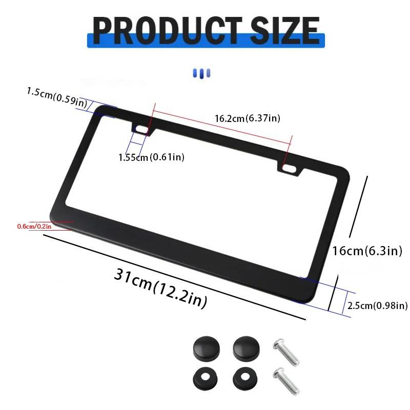 Us Standard Car License Plate Frame, American Style Carbon Fiber License Plate Holder, Automotive Accessories for Cars