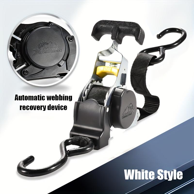 Automatic Retractable Cargo Tie Down Strap with Buckle Ultra Durable Nylon, Anti-Rust, Non-Slip, Secured Load Management, Cargo Trailer Straps, Perfect Holiday Gift
