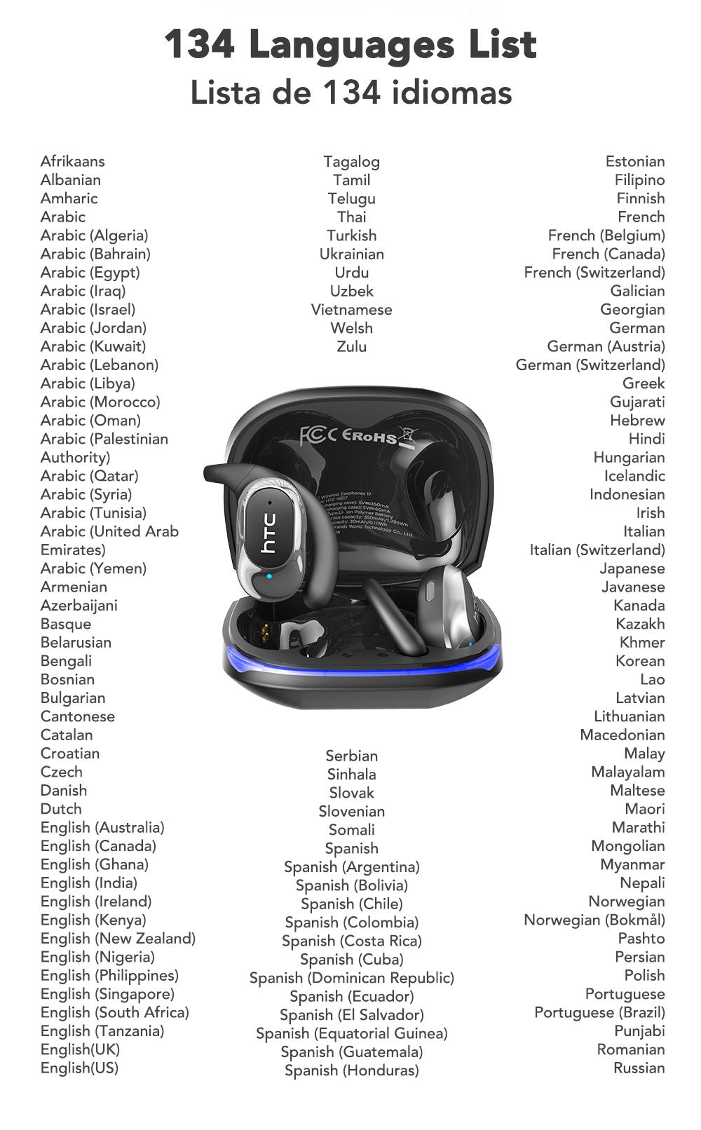 HTC-NE17 AI Earbuds: 134-language translation, Hi-Fi audio, fast charge & long battery, lightweight, wide compatibility & stable conn #fathersdaygiftsectivity.
